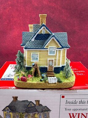 VINTAGE LIBERTY FALLS "HANDY ANDY" MALLOY'S HOUSE AH 128 AMRICANA COL. WITH BOX